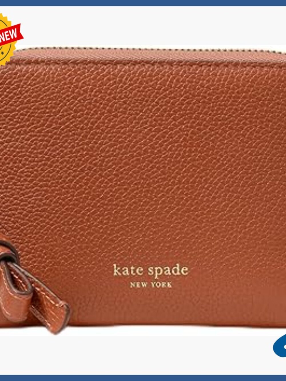 Small Zip Around Leather Wallet with Credit Card Compartments